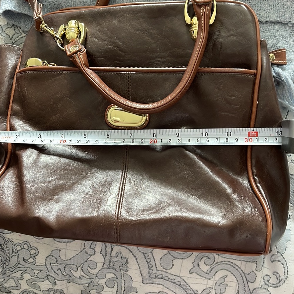 Della Prima Brown Satchel Handbag - Picture 6 of 7